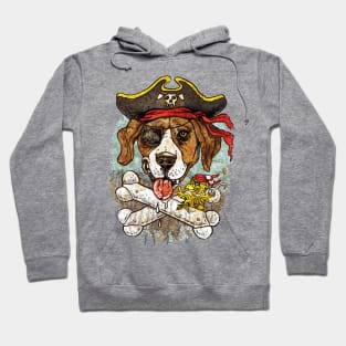 Bad to the Bone Pirate Dog Hoodie